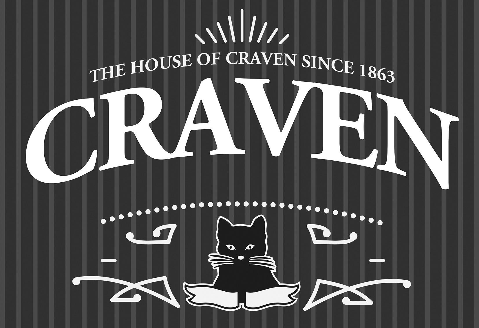 CRAVEN THE HOUSE OF CRAVEN SINCE 1863 WITH CAT DEVICE