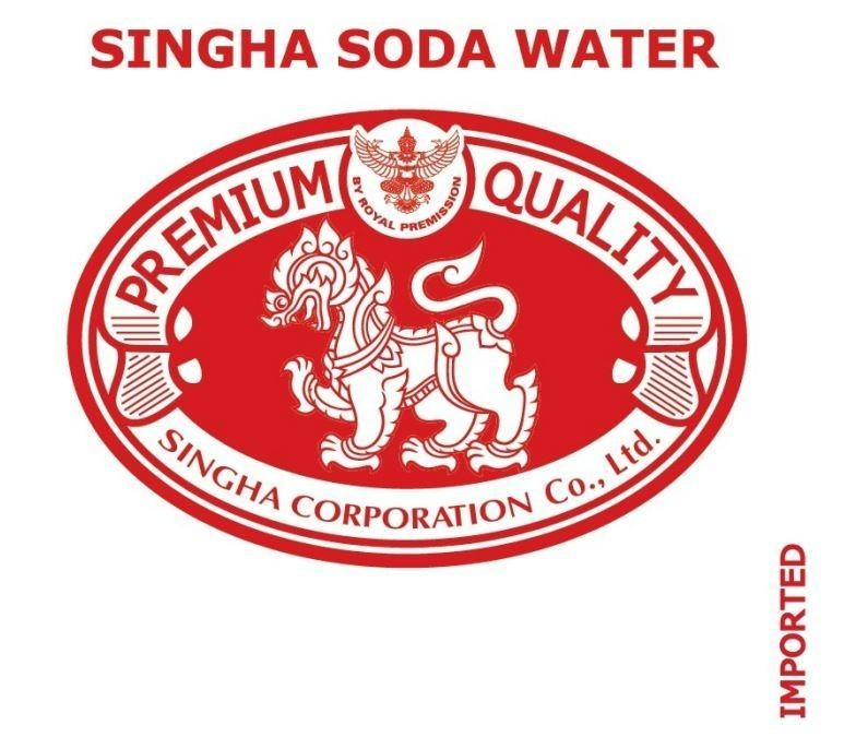 SINGHA Soda Water label