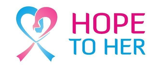 HOPE TO HER with Ribbon Device in heart shape