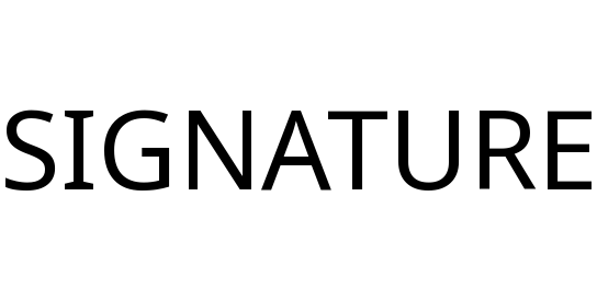 SIGNATURE