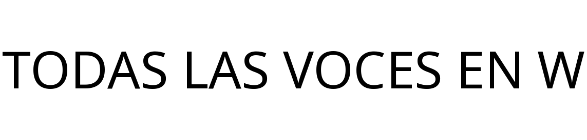 TODAS LAS VOCES EN W