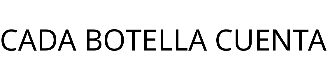 CADA BOTELLA CUENTA