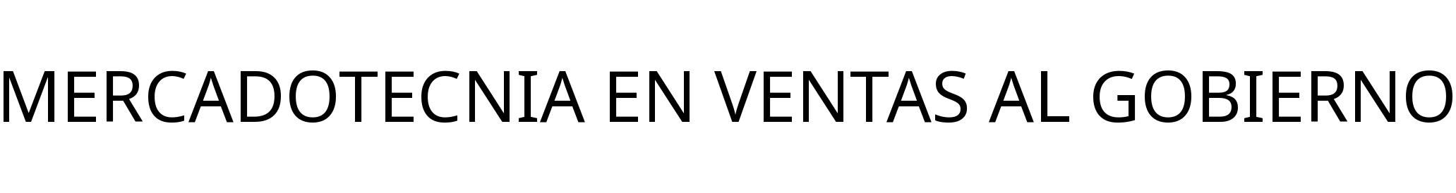 MERCADOTECNIA EN VENTAS AL GOBIERNO