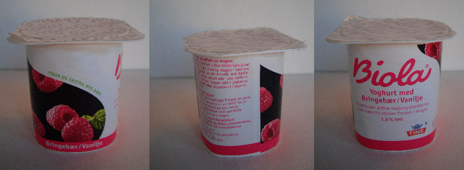 Biola Yoghurt med Bringebær/Vanilje