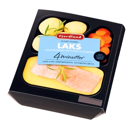 FJORDLAND SÅ GODT, SÅ ENKELT LAKS HOLLANDAISESAUS MED POTETER OG GULRØTTER 4 minutter