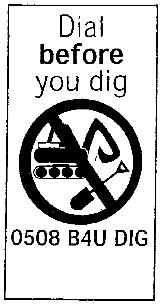 Dial before you dig 0508 B4U DIG