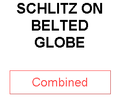 SCHLITZ ON BELTED GLOBE