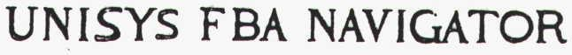 UNISYS FBA NAVIGATOR