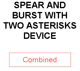SPEAR AND BURST WITH TWO ASTERISKS DEVICE