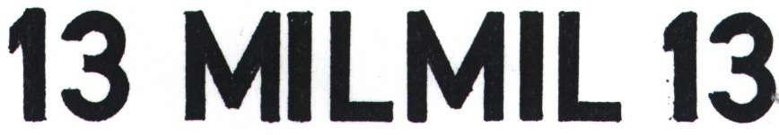 13 MILMIL 13 WORD