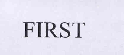 FIRST