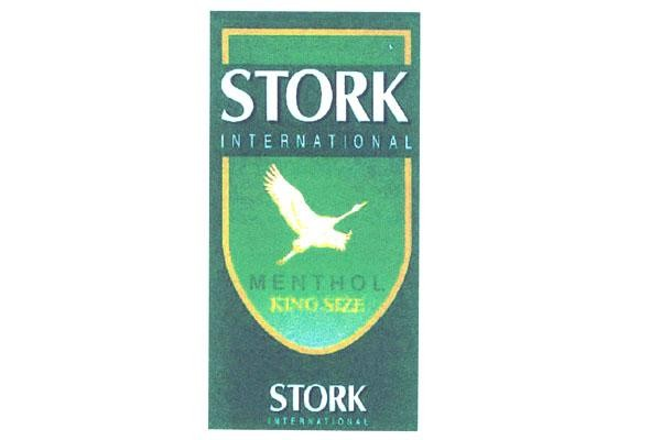 STORK INTERNATIONAL MENTHOL KING SIZE LABEL