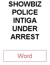 SHOWBIZ POLICE INTIGA UNDER ARREST