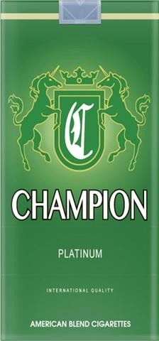 CHAMPION PLATINUM INTERNATIONAL QUALITY AMERICAN BLEND CIGARETTES