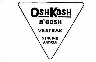 OSHKOSH B'GOSH VESTBAK GENUINE ARTICLE