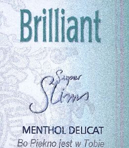 Brilliant Super Slims MENTHOL DELICAT Bo Piękno jest w Tobie
