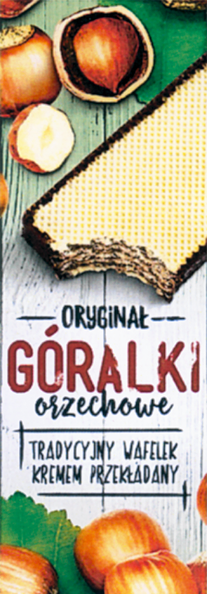ORYGINAŁ GÓRALKI orzechowe TRADYCYJNY WAFELEK KREMEM PRZEKŁADANY