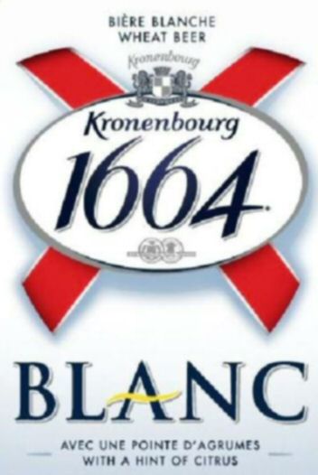 biere blanche wheat beer kronenbourg 1664 blanc avec une pointe d'argumes with hint of citrus