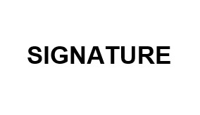 SIGNATURE