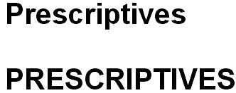 prescriptives