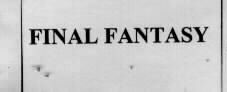 FINAL FANTASY