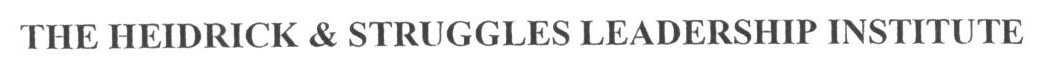 THE HEIDRICK & STRUGGLES LEADERSHIP INSTITUTE