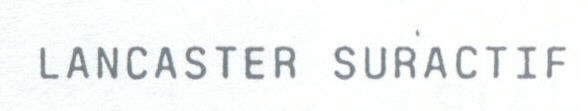 lancaster suractif