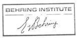 BEHRING INSTITUTE
