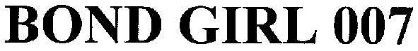 bond girl 007