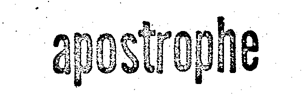 APOSTROPHE