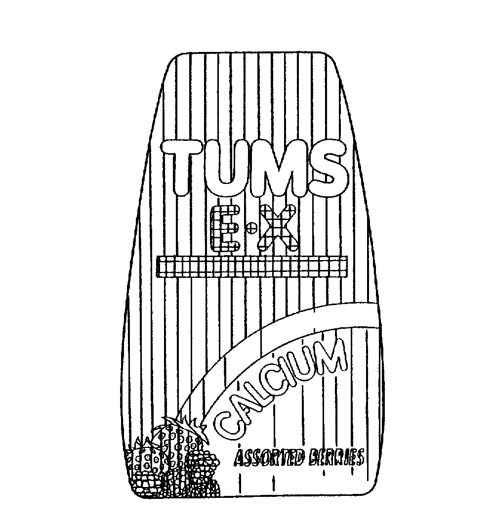 TUMS E-X CALCIUM ASSORTED BERRIES