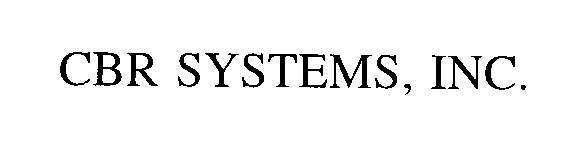 CBR SYSTEMS, INC.