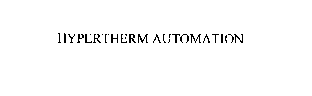 HYPERTHERM AUTOMATION