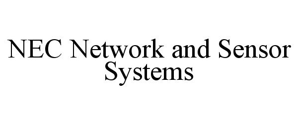 NEC NETWORK AND SENSOR SYSTEMS
