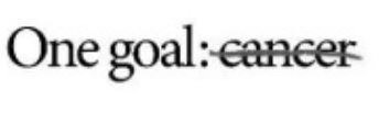 ONE GOAL: CANCER