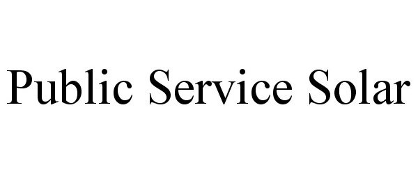 PUBLIC SERVICE SOLAR
