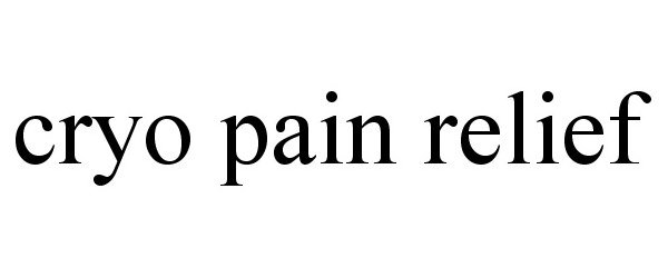 CRYO PAIN RELIEF