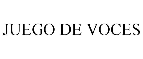 JUEGO DE VOCES